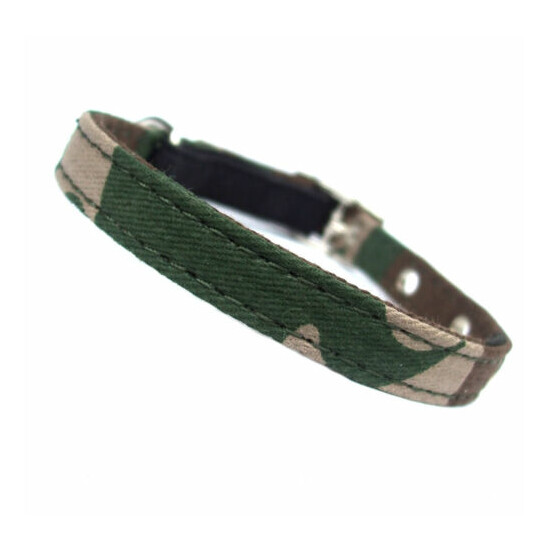 Army Camo Cat Collar Safety Elastic Kitten Green Brown Camouflage Print BN w/tag image {3}