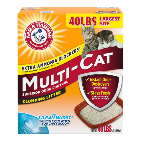 Arm & Hammer Multi-Cat Clumping Cat Litter, Scented 40Lb image {1}