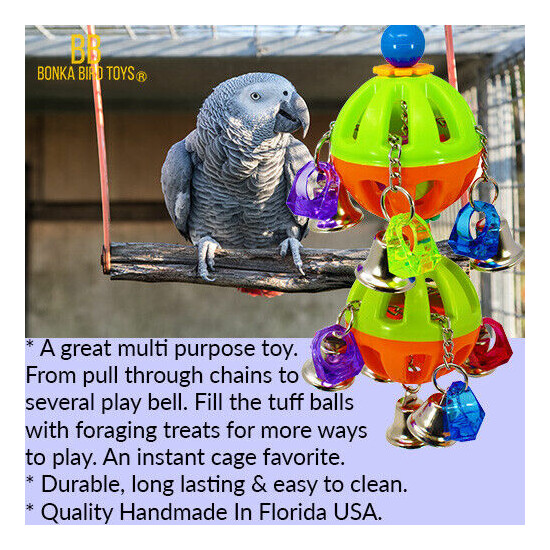 1509 Tuff Bellpull Tower Bonka Bird Toy parrot cage toys cages african grey  image {8}