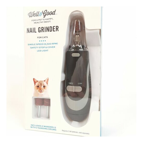 Well & Good WGNO2 Nail Grinder for Cats includes 2 Mandreld w/ Sanding Drums image {4}