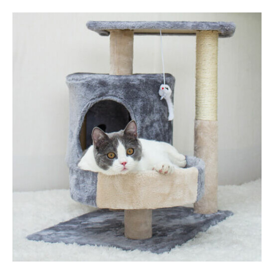 Cat Tree Kitty Furniture Scratching Activity Tower Post Condo Kitten Pet House image {2}