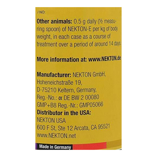 Nekton E Vitamin E Supplement for Birds 320gm image {3}