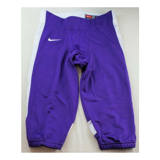 NIKE TEAM Men's Open Field Football Pants M L 3XL Purple White Swoosh Logo MP$70 image {1}
