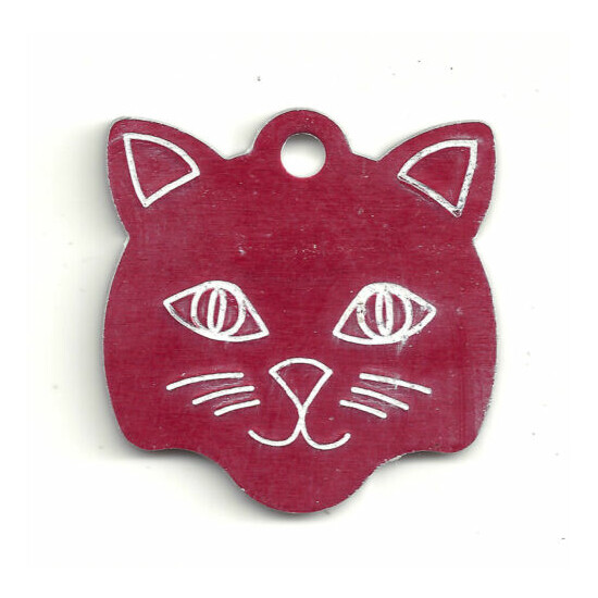 Small Kitten Face Kitty Cat Pet ID Tag FREE SHIPPING USA image {1}