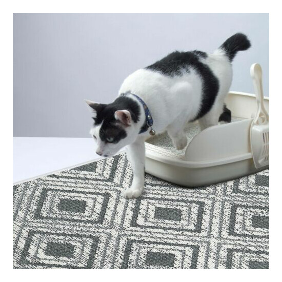 Ultra-Thin Cat and Dog Litter Mat for Litter Box - Feeding Mat - Pet Mat image {2}