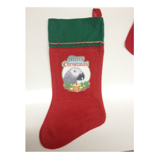 Congo African Grey Parrot Exotic Bird Holiday Christmas Stockings image {4}