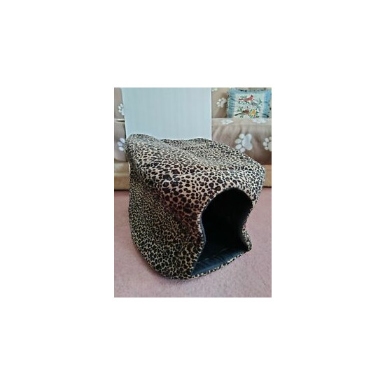Cat Bed Cave Leopard Print image {1}