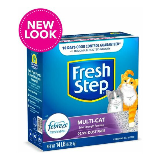 Fresh Step Scented Clumping Cat Litter with The Power of Febreze,Dust Free,14 lb image {3}