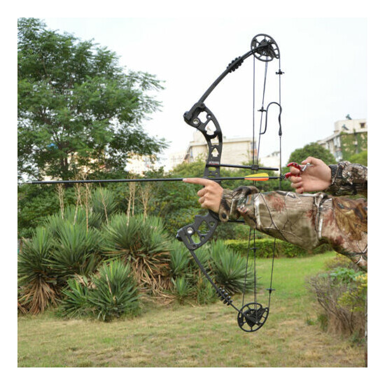 Compound Bow Carbon Arrows Set 30-55lbs Adjustable Archery Bow Shooting Hunting image {7}