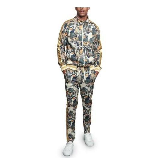 MEN'S Floral Tiger Track Pants & Jacket Jogging Track Suit Set S~5X ST559 image {8}