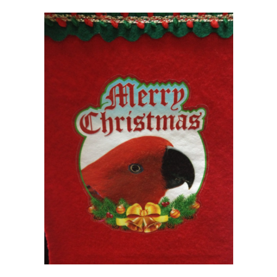 Female Eclectus Parrot Exotic Bird Holiday Christmas Stockings image {1}
