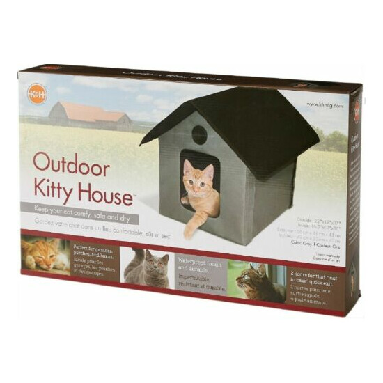 K&H Pet Products Outdoor Kitty House UNHEATED - Gray KH3997  image {1}