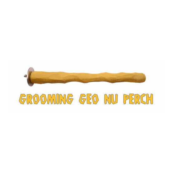 Grooming Geo NU Perch for African Grey, Amazon, Cockatoo, Eclectus, Conure image {1}