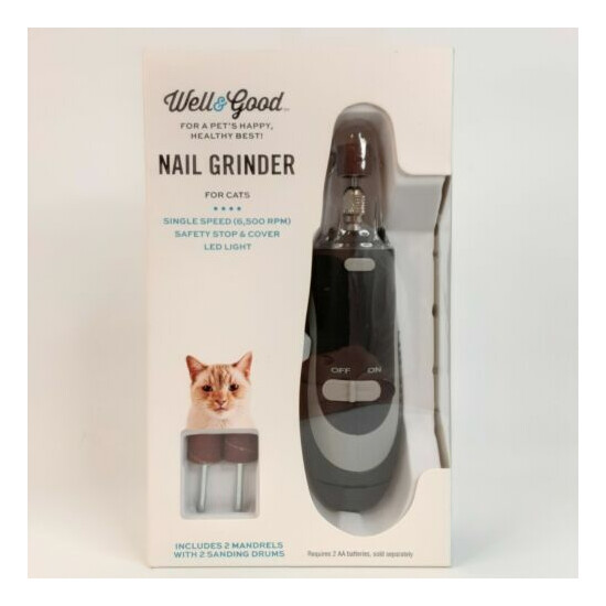 Well & Good WGNO2 Nail Grinder for Cats includes 2 Mandreld w/ Sanding Drums image {1}