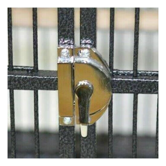 Stainless Steel Metal Door Switch Latch Pet Cages Bird Cage Door Lock w/ Screws image {1}