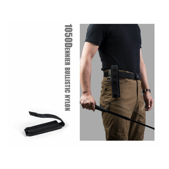 26" Bag Expandable Baton Pouch Pocket For Tactical Combat Crowbar Flashlight image {5}