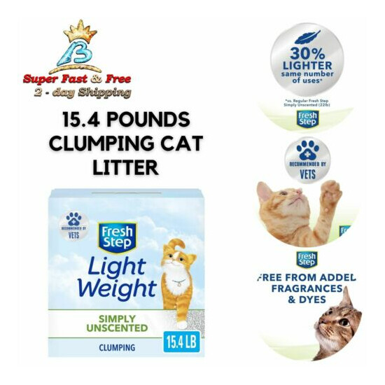 Odor Control Cat Litter With Activated Charcoal Unscented Clump Lock 15.4 Lbs image {1}