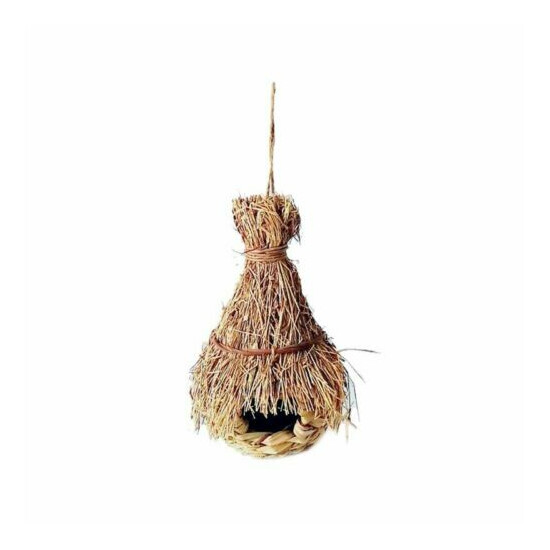 Birds Nest Bird Cage Natural Grass Egg Cage Bird House Outdoor Weaved Hanging image {4}