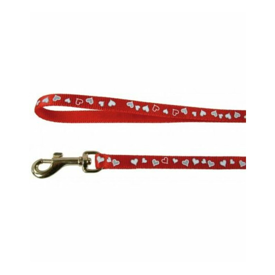 Zolux Leash Cat Heart Reflective Red 3 4/12ft image {2}