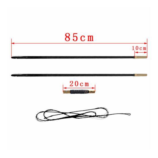 65" English Longbow Takedown 25-70lbs Straight Bow Traditional Archery Hunting image {11}
