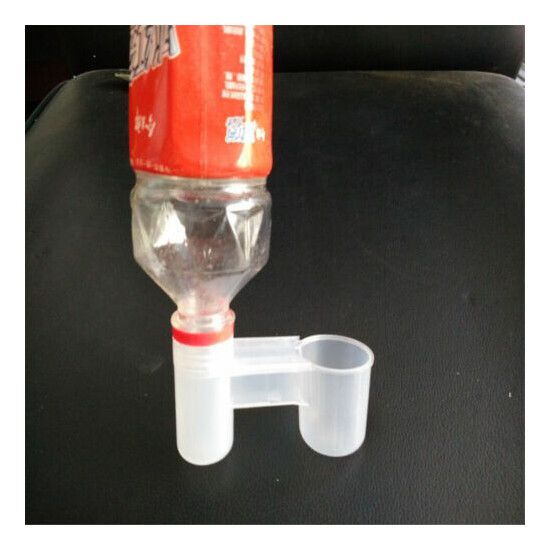 Plastic Pet Bird Drinker Feeder Water Bottle Cup cat Chicken Pigeon FI-dr image {2}