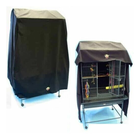 Universal 36" x 28" High Quality Play Top Bird Cage Cover, Black – 3628PT image {1}