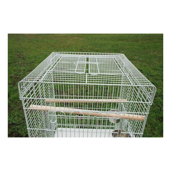 57-Inch Large Open Square PlayTop Perch Parrot Bird Rolling Stand Cage Parakeet  image {3}