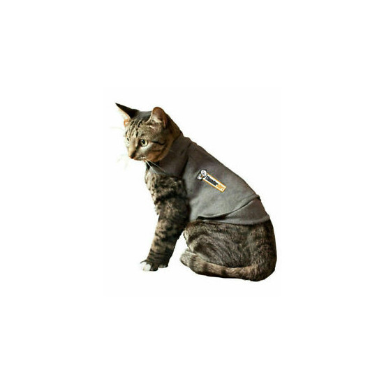 ThunderShirt Anxiety Cat Jacket - Gray, Large (T02-HGL) image {1}