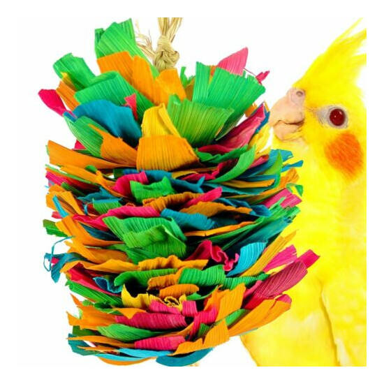 41336 Mini Corn Silk Cascade Bird Toy Cage Toys Cages Foraging Chew Shredder image {1}