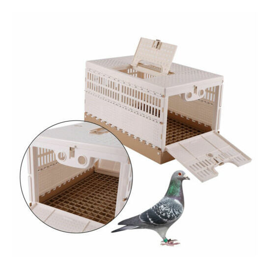 Bird Cage Racing Pigeon Carrier Box 2 Side Doors Poultry Pet Cage Folding Cage  image {1}