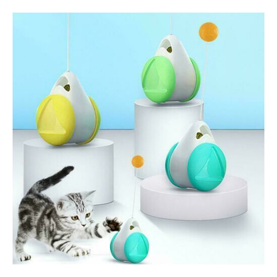 Tumbler Swing Toys for Cats Interactive Balance Car Cat Chasing Toy With Catnip image {2}