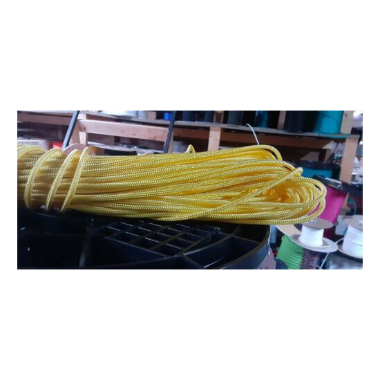 4 mm x 135 ft. Accessory Cord/Rope. Banner/Camp/Utility. Yellow. 700 #. US Made image {1}