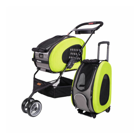 IBIYAYA 5-in-1 Combo EVA Pet Carrier & Stroller Backpack - Apple Green image {1}