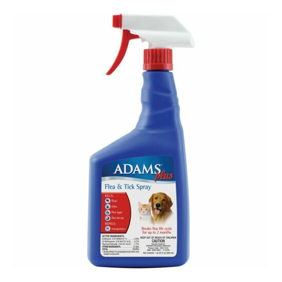 Adams Plus Flea and Tick Spray for Cats and Dogs, 32 Ounce image {1}