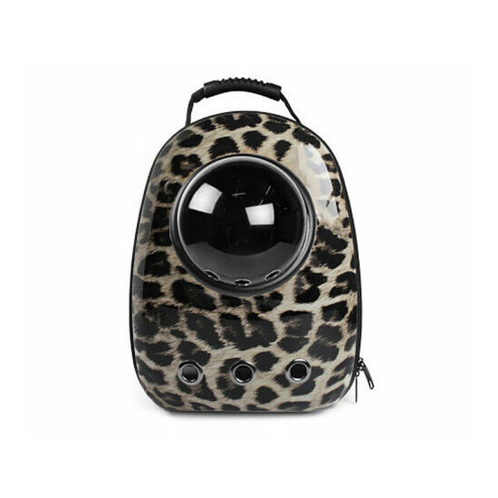 Pet carrier backpack Leopard print, Travel Bubble Backpack Bag for Cats, Dogs image {1}