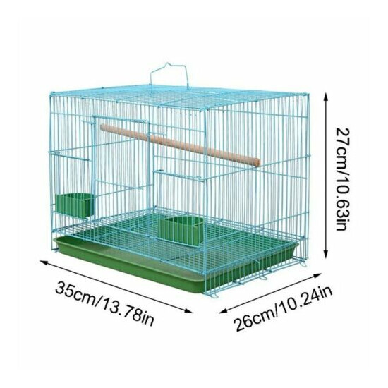 Rectangular Cage for Small Birds and Canaries Equipped with Feeders image {2}