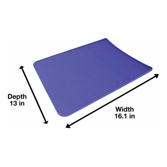 MESSY MUTTS - CAT SILICONE LITTER MAT - PURPLE image {3}