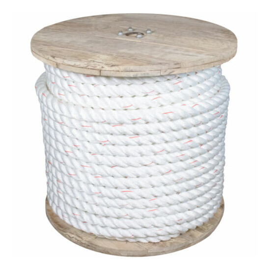 2" Poly Dacron Rope Twisted 3 Strand Line - Marine, Commercial, Arborist, DIY Thumb {1}