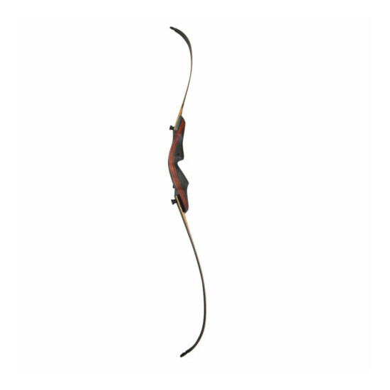 62" Archery Recurve Bow American Hunting Bow Longbow Takedown Wooden 20-50lbs Thumb {7}