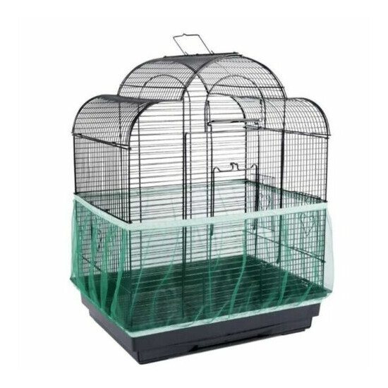 Nylon Mesh Bird Cage Cover Cloth For cleaning Seed Catcher For Parrot Birdcage image {2}