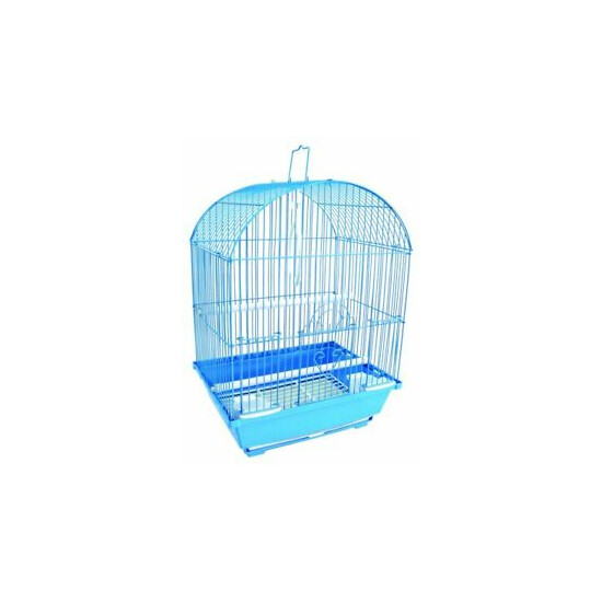 YML A1104BLU Round Top Style Small Parakeet Cage, 11 x 9 x 16 image {1}