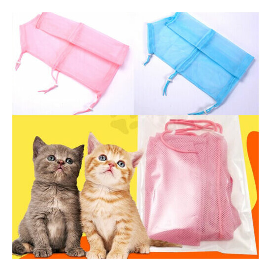 Pet Cat Grooming Washing Bath Bag Mesh Bag For Shower Cleaning Puppy Accessories image {1}