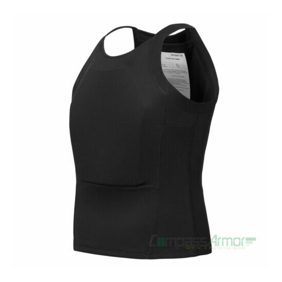 Ultra Thin Concealed T shirt Body Armor Vest Bulletproof made with Kevlar IIIA image {1}