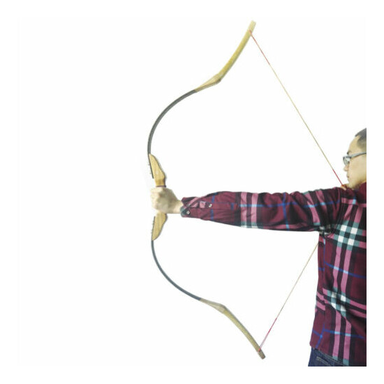 Traditional Recurve Bow 30-50lbs Horse Bow Wooden Takedown RH LH Archery Target image {5}