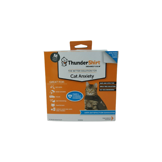 ThunderShirt Cat Anxiety Size: M solid gray Free Shipping . image {1}