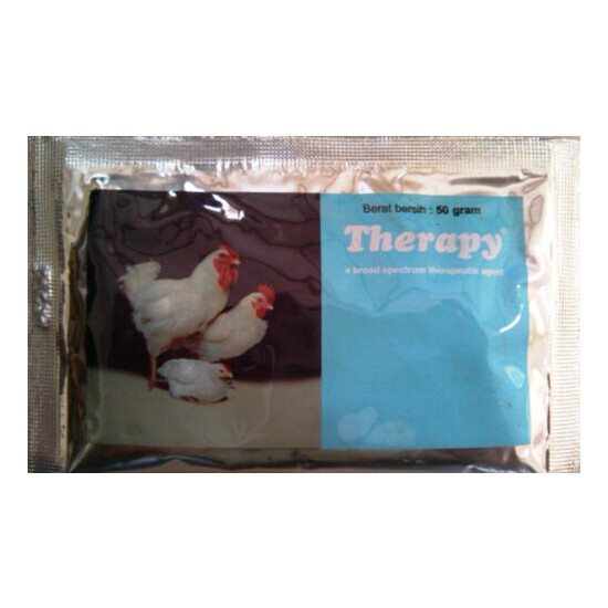 2 Bag @50g THERAPY BROAD SPECTRUM CHEMOTHERAPEUTIC For POULTRY/CHICKEN/DUCK ETC image {2}