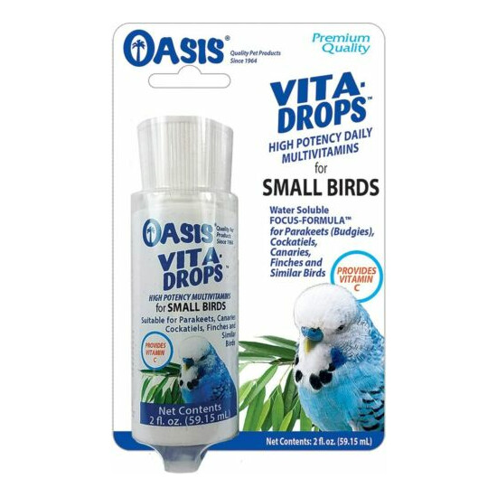 Oasis Vita-Drops for Small Birds 2oz (Free Shipping in USA) image {1}