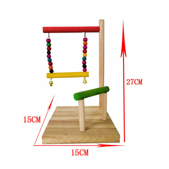 Bird Parrot Perch Stand Birds Chew Toys For Small to Large Birds Parrots image {5}