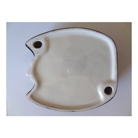 2 PC. Unique Produx Ceramic Hand Painted Cat Bowl ~ Black  image {3}