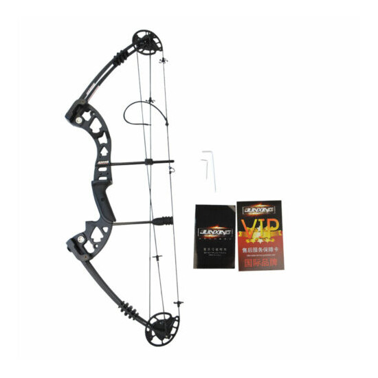 30-60lbs Archery Compound Bow 38" Fishing Hunting 310FPS Adjustable Bow Target Thumb {2}